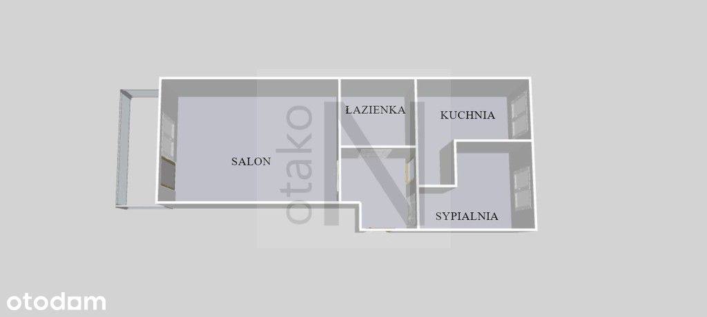 Śródmieście  | Duży balkon | Parking | 2 pokoje