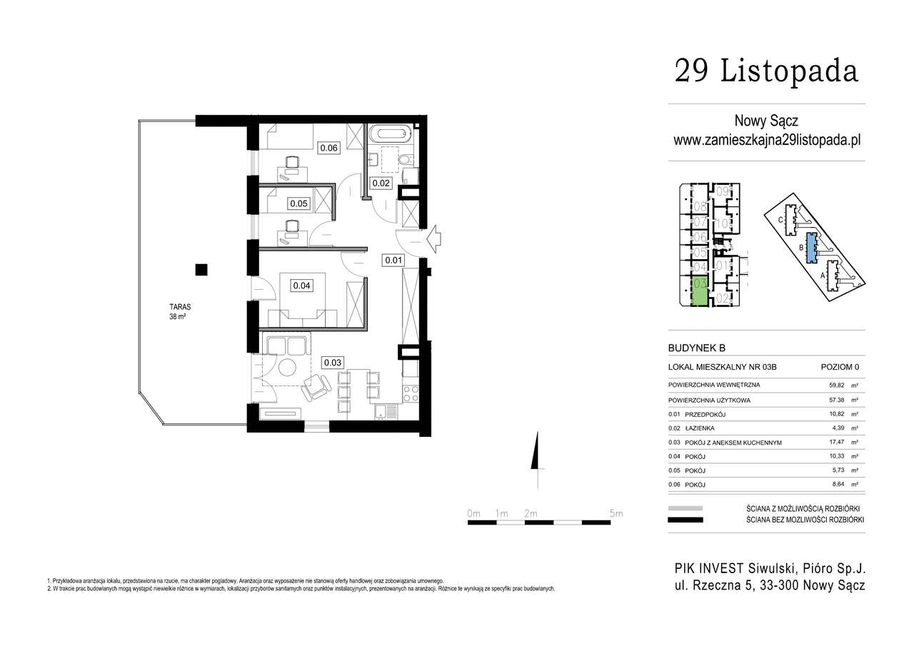 29 Listopada | mieszkanie B03 - Pełny obrazek: 2/8