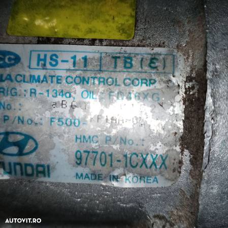 Compresor clima Hyundai Getz | Kia Picanto | 1.1 B | 977011CXXX | Clinique Car - 5