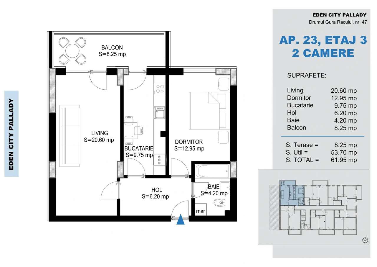 Apartament 2 camere DIRECT DEZVOLTATOR Nicolae Teclu Titan - Imagine principală: 5/8