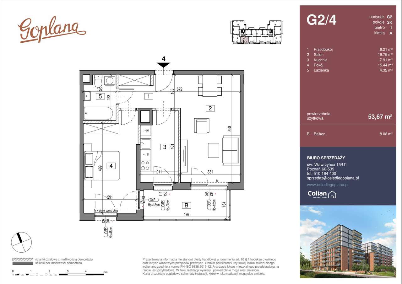 Osiedle Goplana | mieszkanie 2-pok. | G2/4 - Pełny obrazek: 2/7