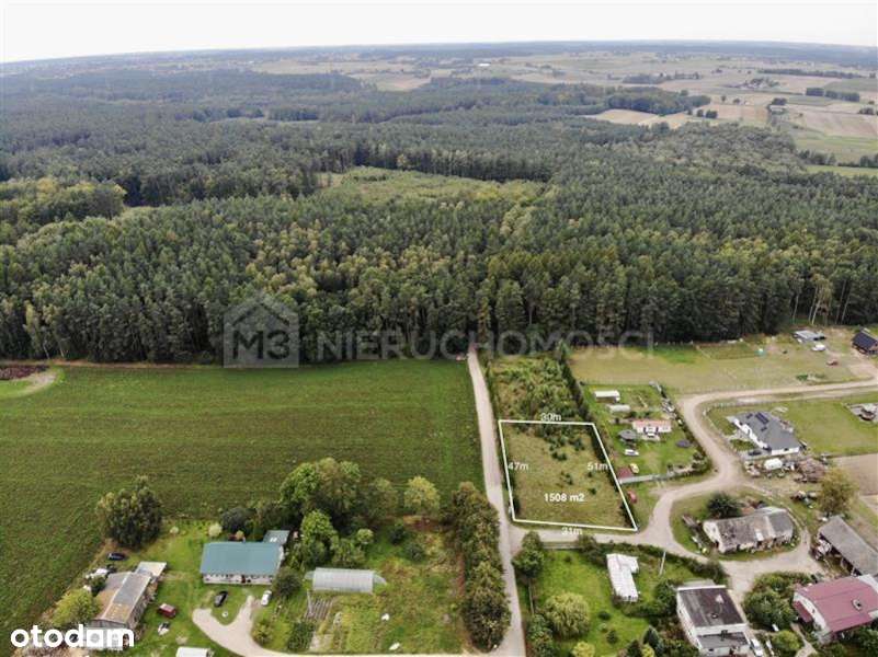 Działka budowlana przy lesie 1508 m2 - Ciecholewy - Pełny obrazek: 4/14