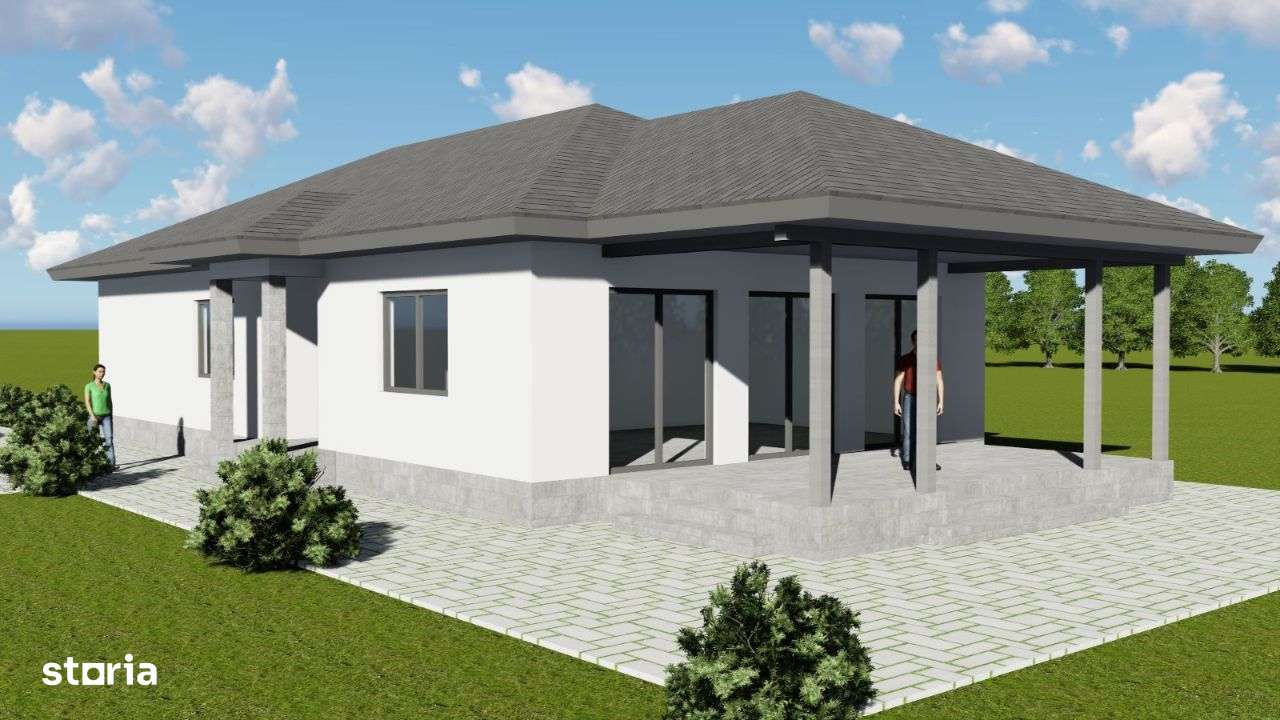 Casa pe un singur, nivel 150 mp, teren 520 mp, in Corunca - Imagine principală: 4/7