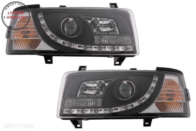 Faruri LED DRL VW Transporter T4 (1990-2003) Negru- livrare gratuita - 13