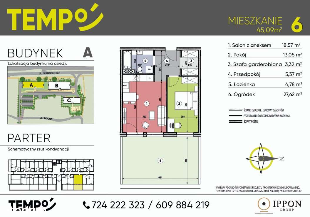 Osiedle TEMPO | 2 pokoje | A6 | ogródek | garaż podziemny | smart home - Pełny obrazek: 2/13