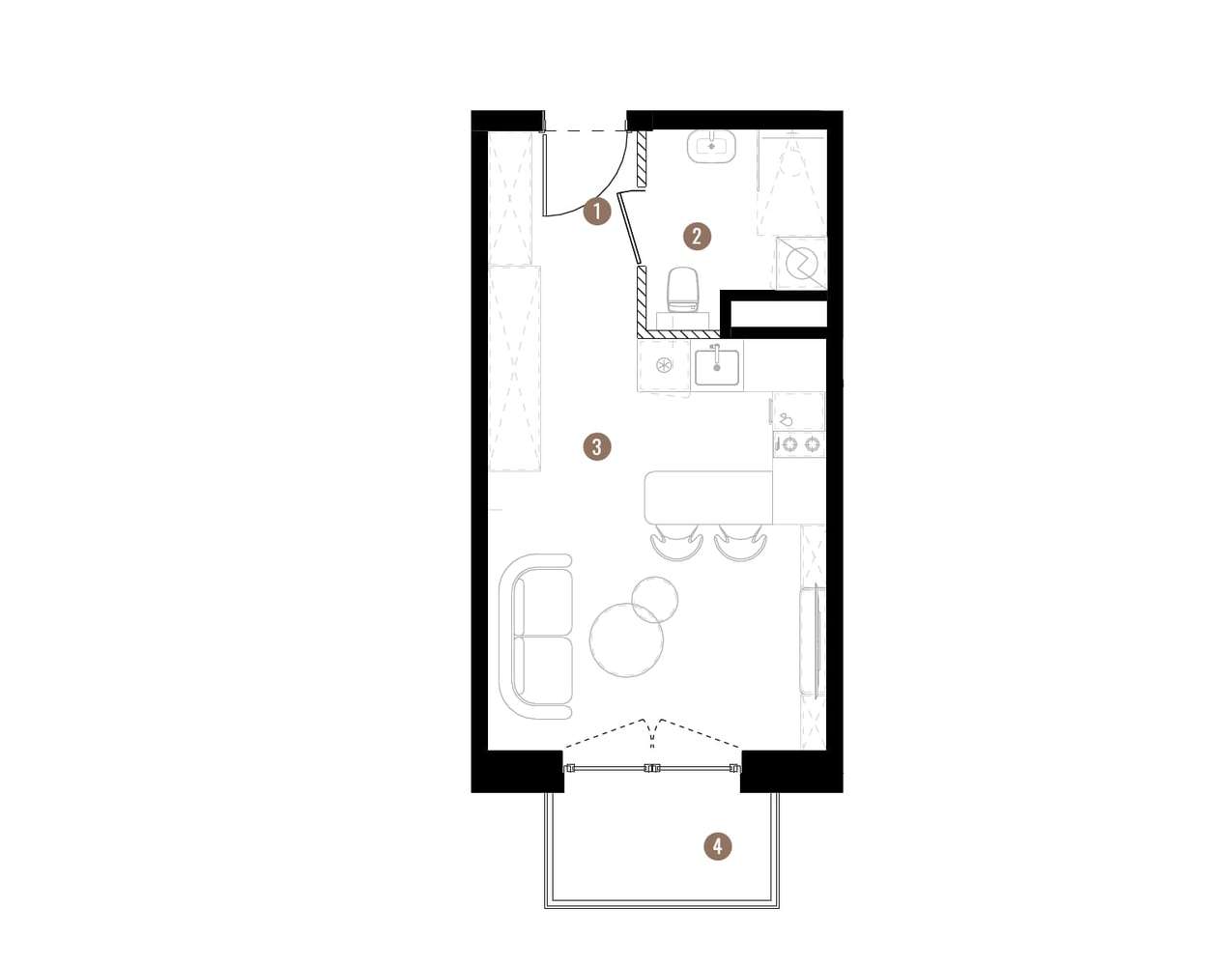 Kawalerka 8min od uniwersytetu medycznego!-1