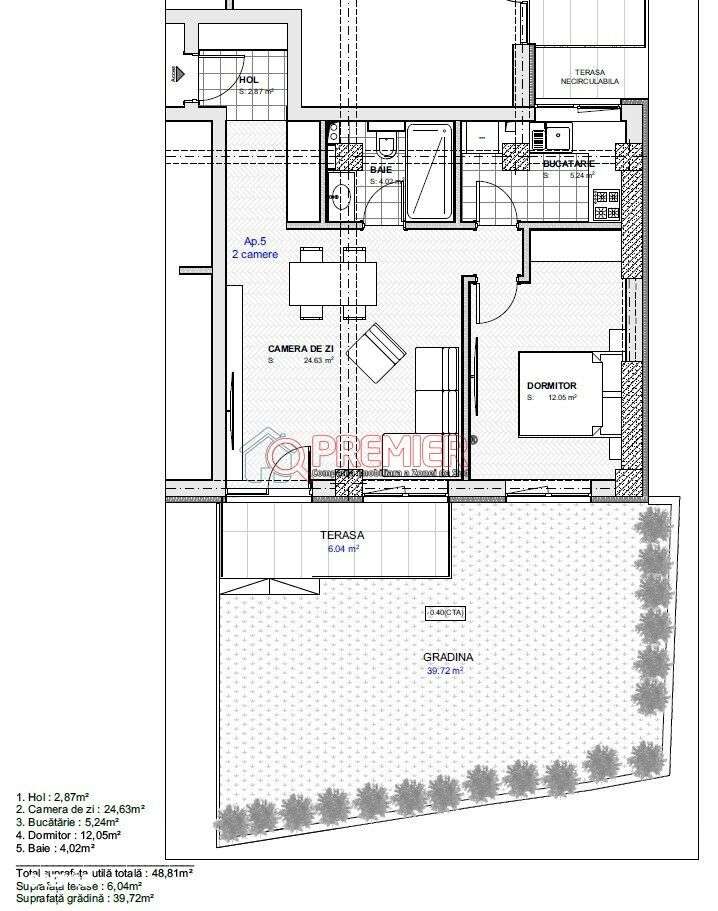 Parcul Carol - Tineretului - 2 camere si 40mp curte - Imagine principală: 4/8