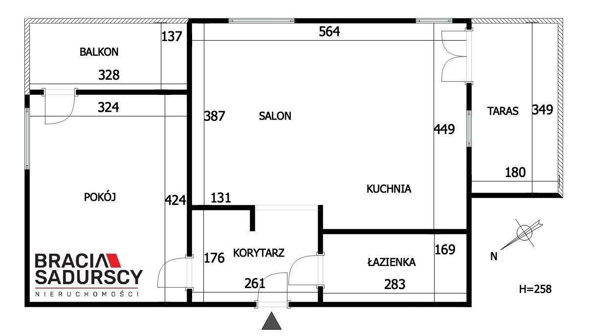 Bronowice Małe 2 pok mieszkanie 48,5m2 z Ogródkiem-2