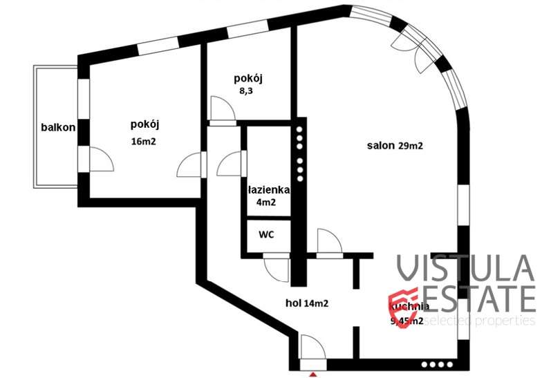 3 - pokojowe mieszkanie 82 m2 | Ruczaj-13