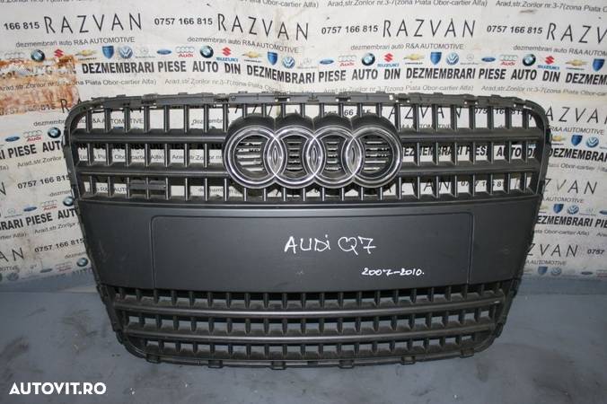 Grila Fata Grila Radiator Audi Q7 Originala Impecabila Fara Defecte - 2