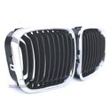 GRELHAS FRONTAIS PARA BMW E46 98-01 LOOK M PRETO CROMADO - 3