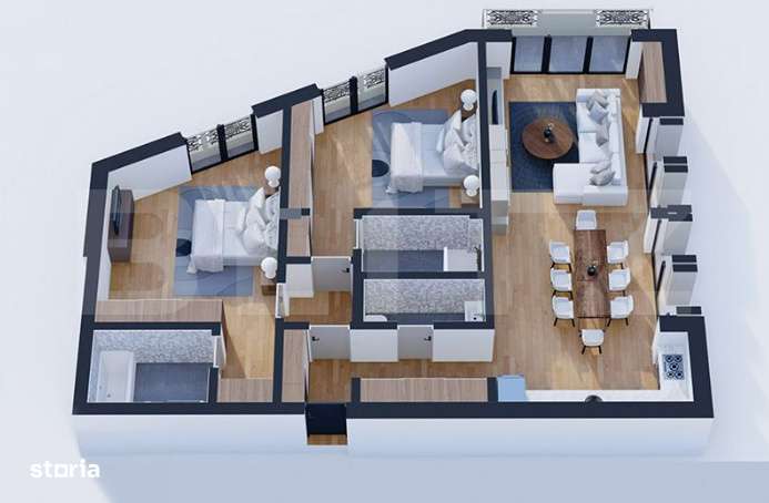 Apartament de lux, 109 mp, zona centrala - Imagine principală: 1/2