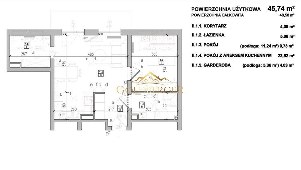 Nowe | 45,74 m² | Komfortowy Układ Pomieszczeń