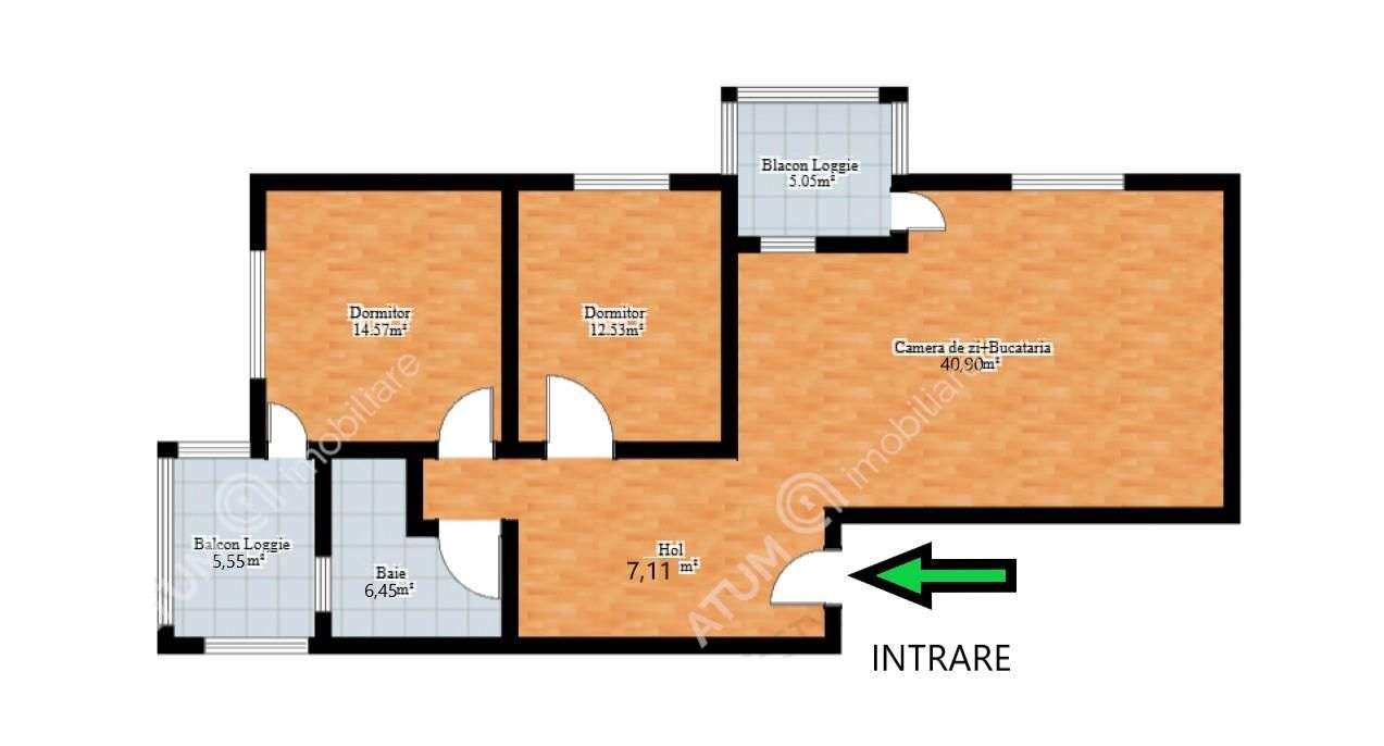 Apartament de 3 camere cu 2 balcoane etaj 2 situat in zona Rahovei-8