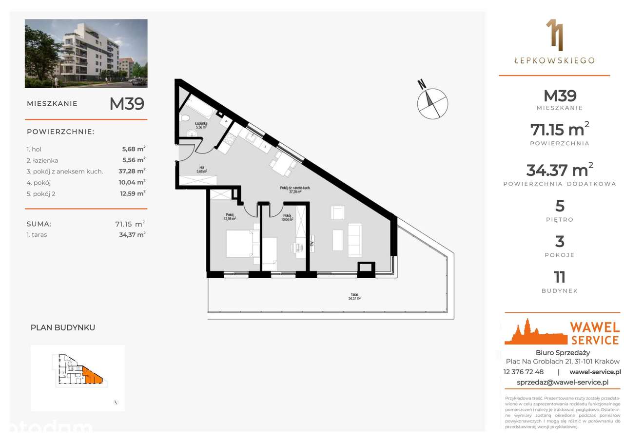 Łepkowskiego 11 | mieszkanie 3-pok. | M39 - Pełny obrazek: 2/8