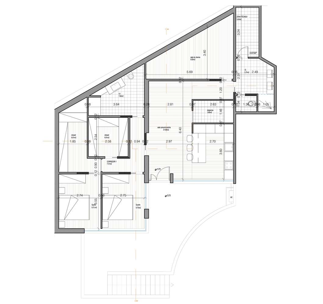 T2 c/ Projeto Aprovado em Condomínio de Prestígio com Piscina – Parede-26