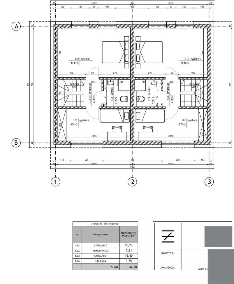 Działka inwestycyjna 65 ar – Kraków Podgórze – projekt 15 lokali!-1
