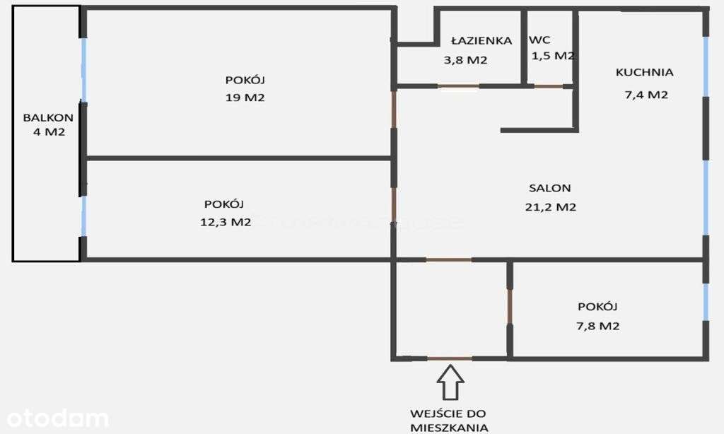4-pokojowe mieszkanie 73,4 m² Ruda Śląska-8