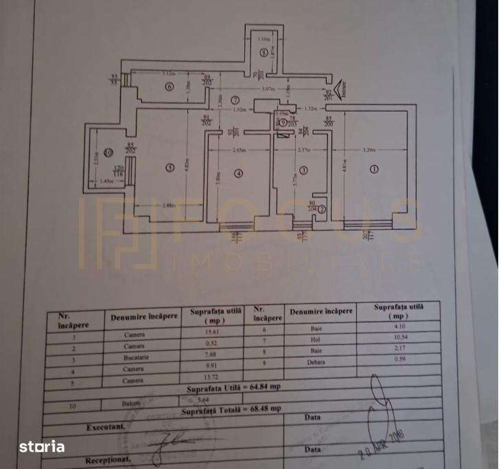 Ap 3 cam decomandat, mob utilat, garaj si boxa, Ultracentral - Imagine principală: 2/10