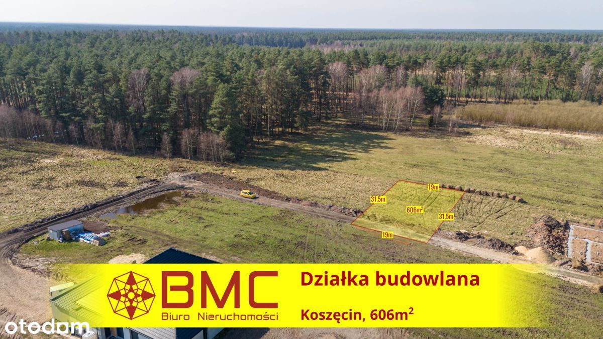 Działka budowlana pod lasem Koszęcin 606m2