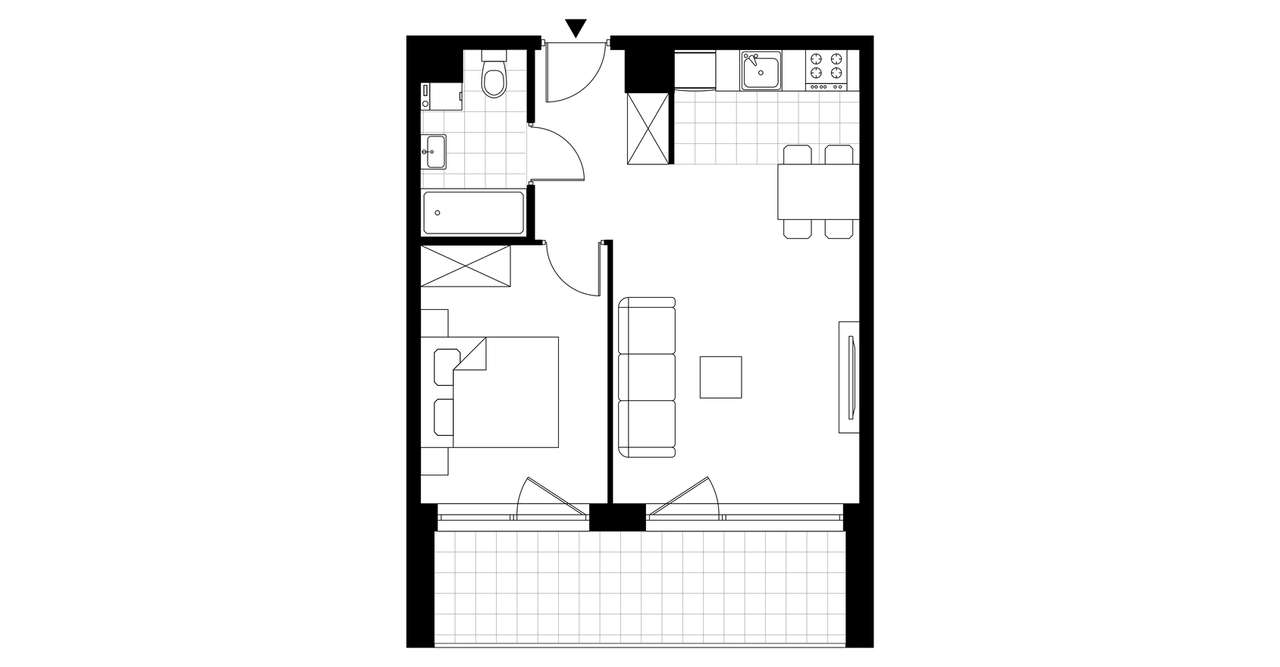 2-pokojowe mieszkanie 40m2 + balkon Bez Prowizji - Pełny obrazek: 3/8