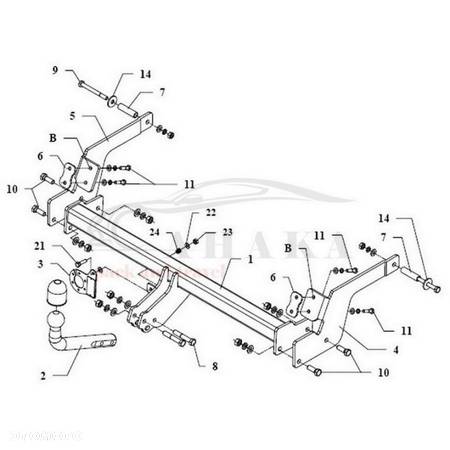 Hak Holowniczy Odkręcany Do Renault Laguna Ii Grandtour Kombi 2001-2007 - 5