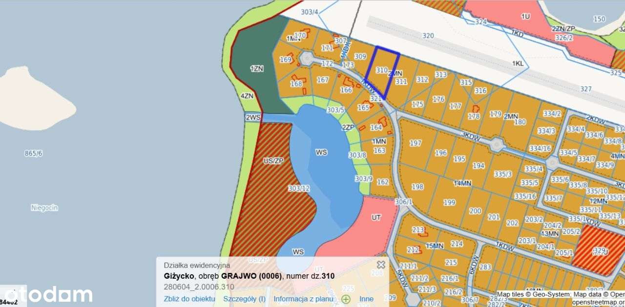 Działka budowlana - zab. jednorodzinna szlak WJM-1