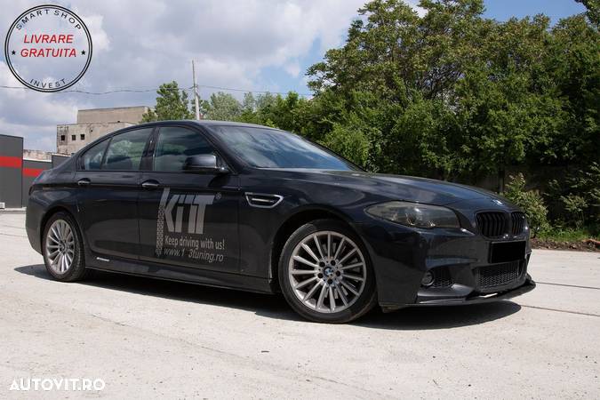 Prelungire Bara Fata BMW Seria 5 F10 F11 (2011-2017) M-Performance Design Negru Lu- livrare gratuita - 13