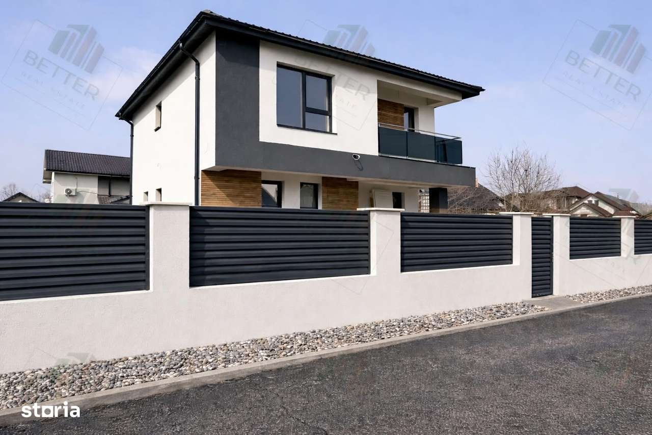 Casă modernă nouă de vânzare, 5 camere - curte 476 mp - Berceni Ilfov-0