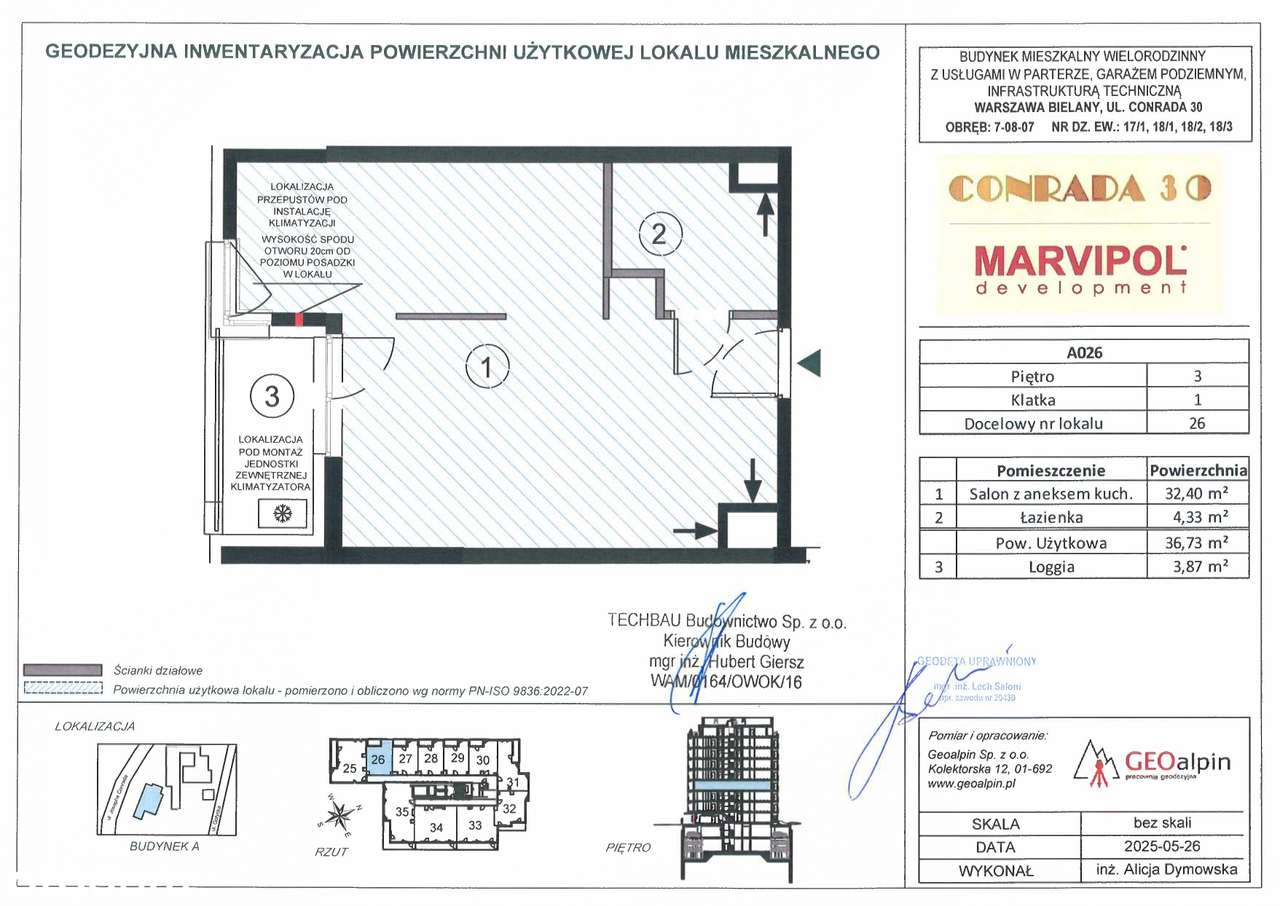 Mieszkanie 1-pokojowe z loggią w gotowej inwestycji Conrada 30-5