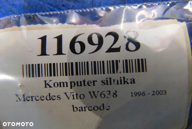 MERCEDES VITO W638 KOMPUTER SILNIKA A0001530279 - 5