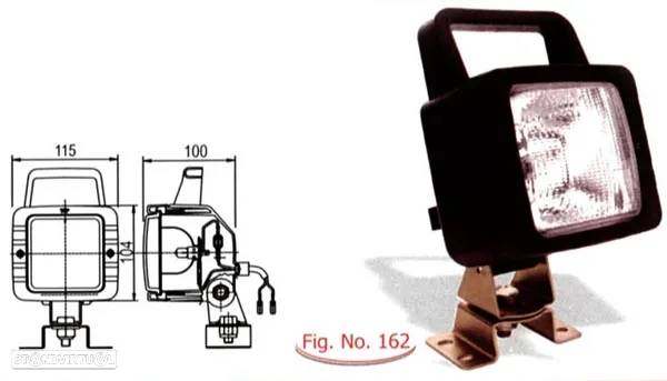 Faróis Farol H3 Quadrado 115X104 Com Asa e Interruptor PL1722MF - 1