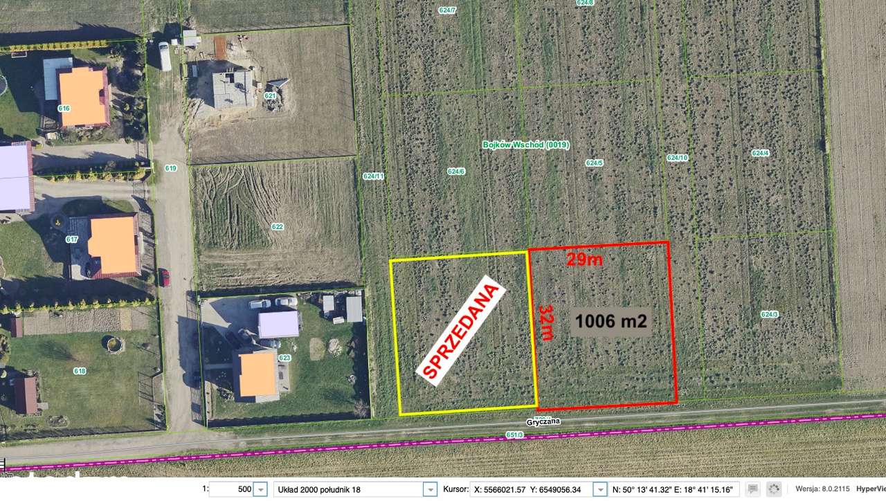 Działka budowlana 32 x 29 m w cichej okolicy - Pełny obrazek: 2/4