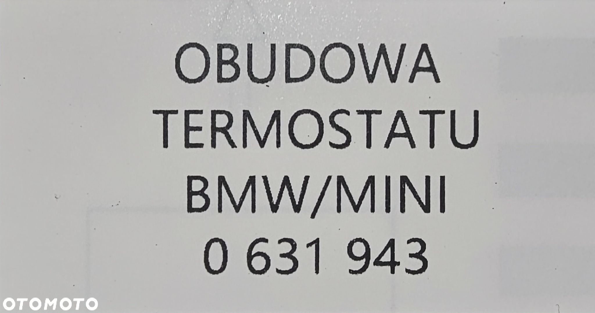 ORYGINALNA OBUDOWA TERMOSTATU + TERMOSTAT BMW / MINI - 610472 0631943 - 8