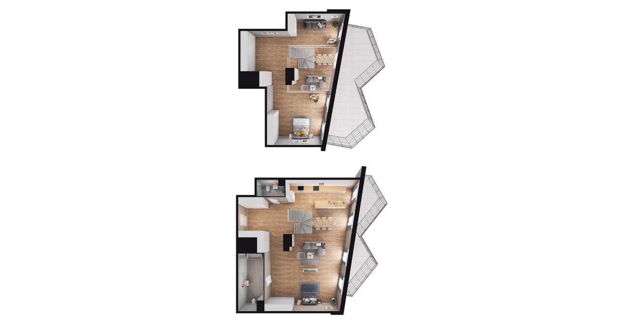 1-pokojowe mieszkanie 109m2 + taras Bezpośrednio - Pełny obrazek: 4/9
