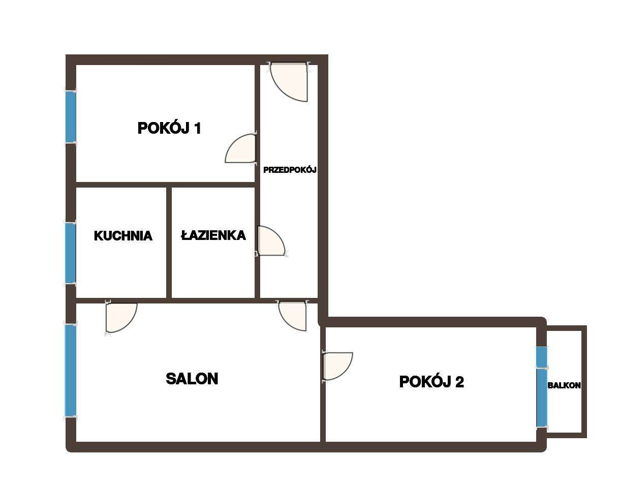 MIESZKANIE NA START - 3 pokojowe oś Kopernika, 45,5 m2.-6