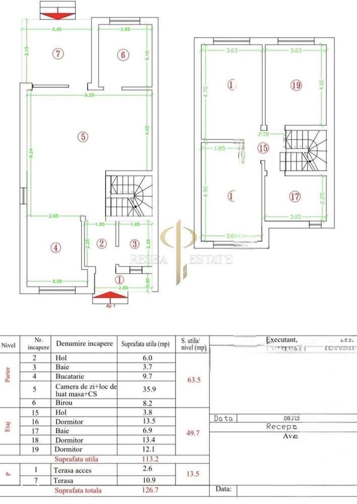 Duplex modern 5 camere| 113 mp + 320 mp teren| Mosnita Nouă-15