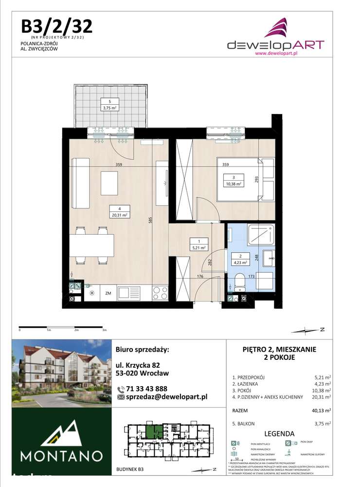 Montano | mieszkanie 2-pok. | B3/2/32 - Pełny obrazek: 2/7