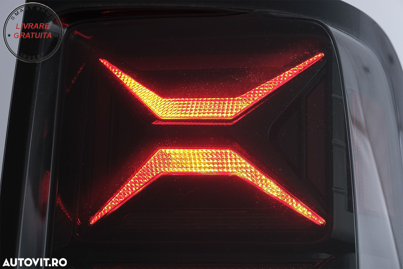 Stopuri LED VW Amarok (2010-2020) Semnal Secvential Dinamic Fumuriu- livrare gratuita - 7