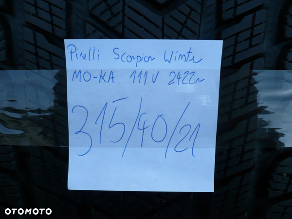 opona zimowa pirelli scorpion winter 315 40 21 111v 2422r 7,8mm MO-KA - 3