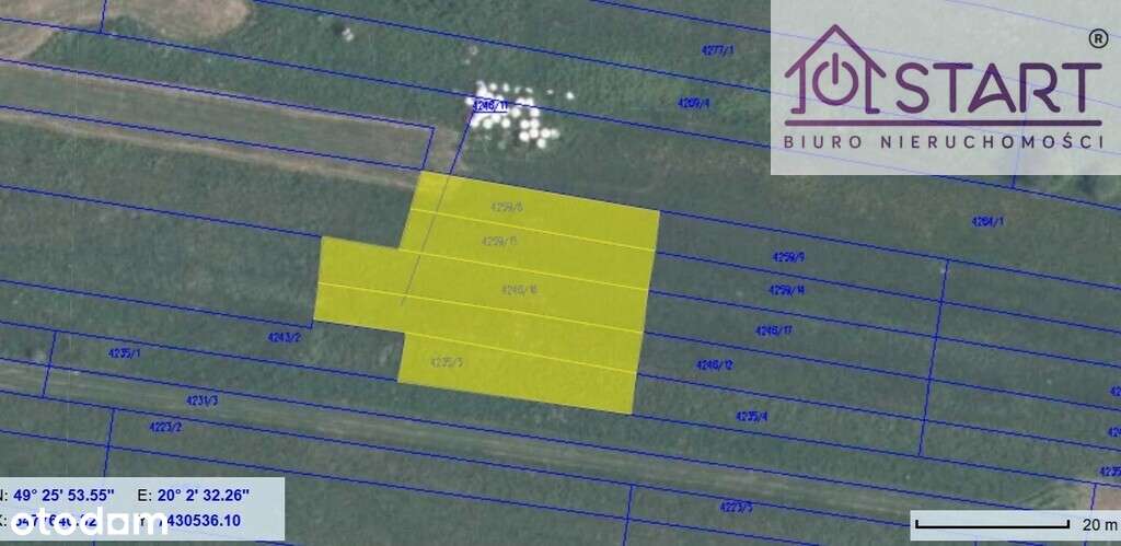 Działka o pow. 1007 m2 w Szaflarach-2