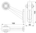 LAMPA OBRYSOWA LEDOWA Diodowa 12V 24V biało czerwona led KUBIX - 5