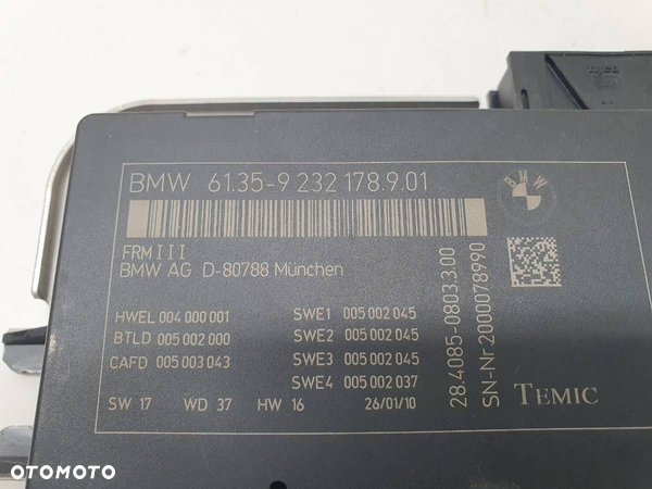 MODUŁ STEROWNIK ŚWIATEŁ 9232178 BMW 7 F01 EUROPA - 2