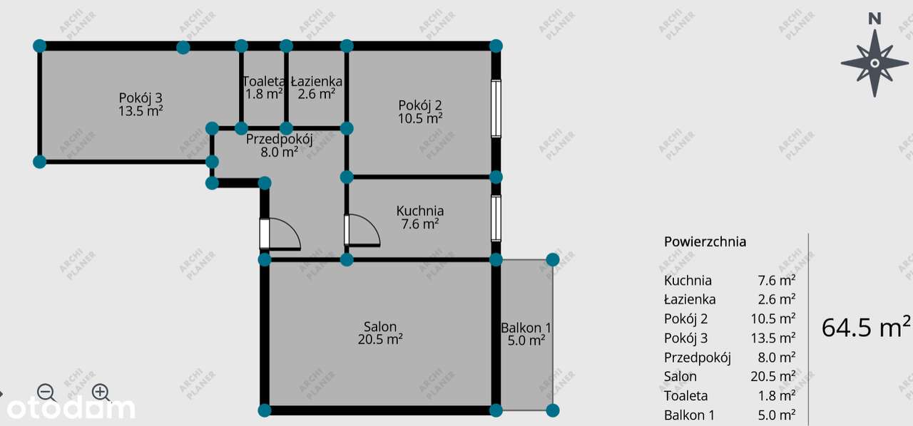 Sprzedam mieszkanie - Warszawa - Bemowo - Metro - 64 m2 - Pełny obrazek: 4/8