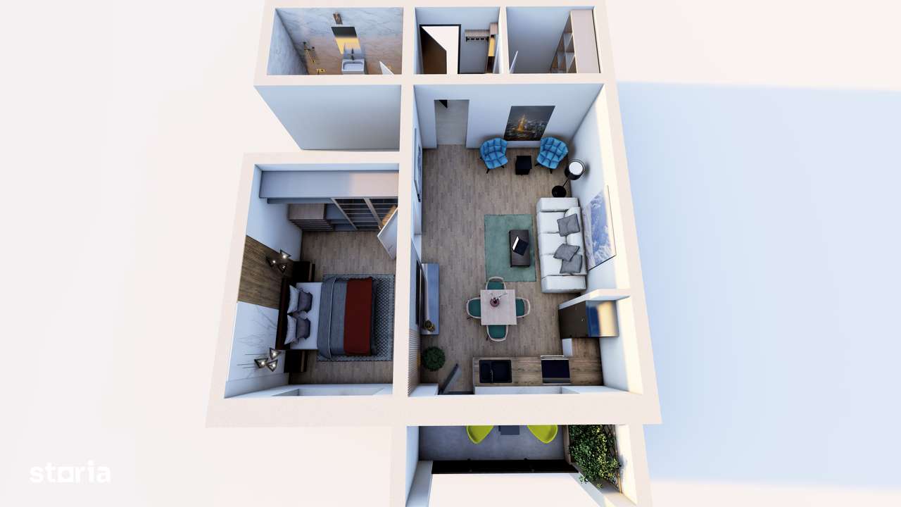 Studio 49mp, etaj 2, 80 360 euro, parcare inclusa, Subcetate City2.-7