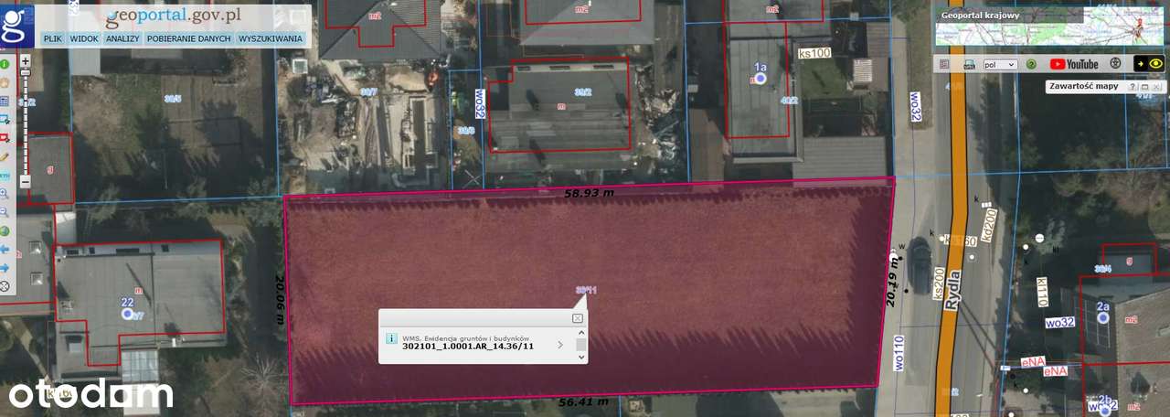 Działka budowlana LUBOŃ ul.RYDLA zabudowa mieszkaniowa i usługowa-1