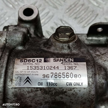 Compresor ac Citroen Peugeot 1.4- 2.0D 2000-2016 • 9678656080 - 6