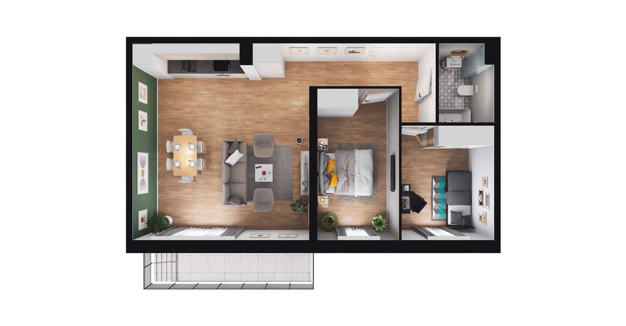 Fokus Bielany  | mieszkanie 3-pok. | 8 - Pełny obrazek: 3/8