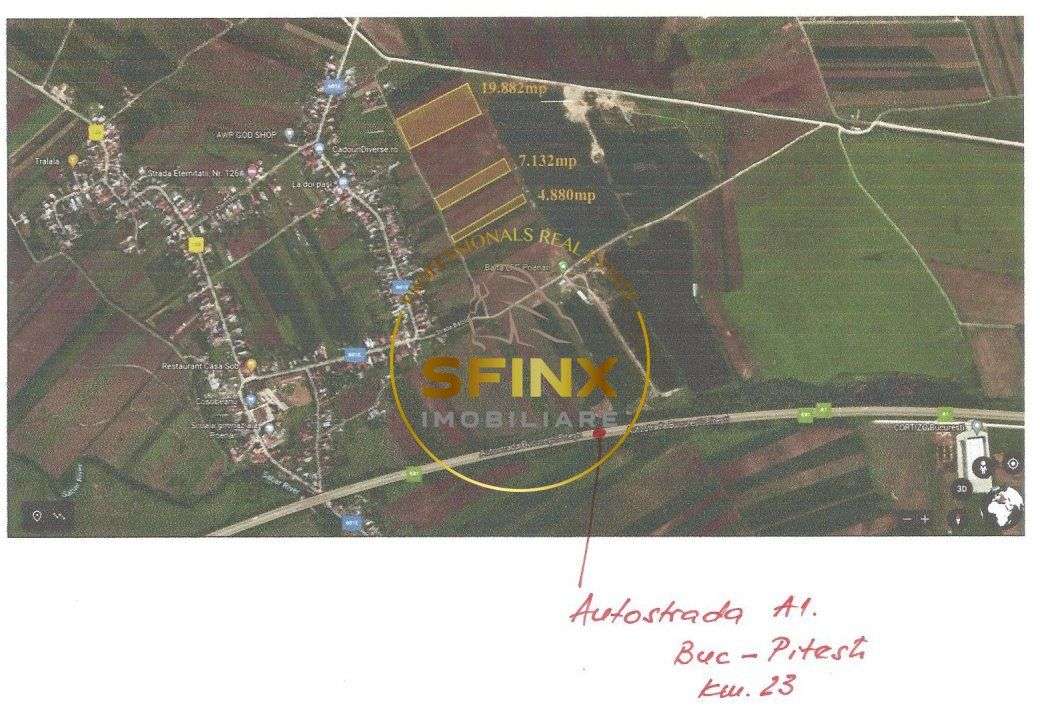 Teren 20000 mp , Autostrada A1 Km 23 Poenari  Ulmi - Imagine principală: 1/6