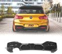 DIFUSOR TRASEIRO PARA BMW F20 LCI 15- M TECH LOOK CS PRETO BRILHANTE - 1